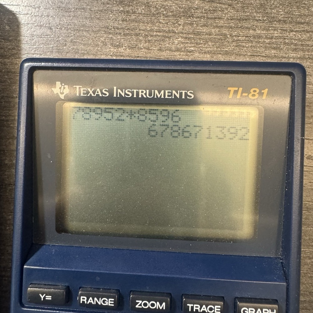 Texas Instruments TI-81 Graphing Calculator Blue with Cover - Tested - Picture 6 of 7